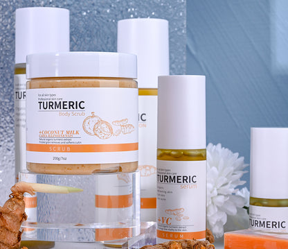 Customize Private Label Skin Care Set Skin Whitening Turmeric Face Set Plants Acne-Aid Skin Care 7 Pcs Gift Set