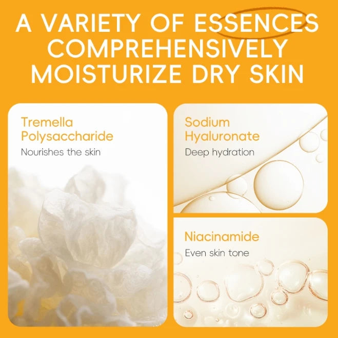 Vitamin C Whitening Natural Skin Care Serum Face Skin Care Set Cleansing Toner Essence Eye Cream Essence Cream