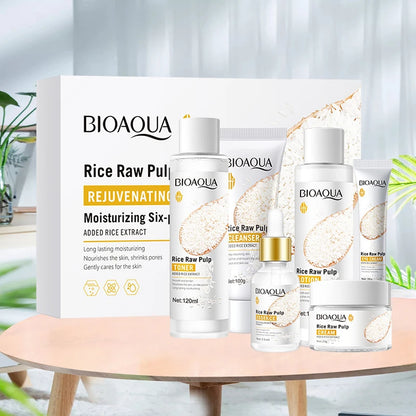 6 pcs Puree Facial Skin Care Set Moisturizing Brightening Anti-Wrinkle