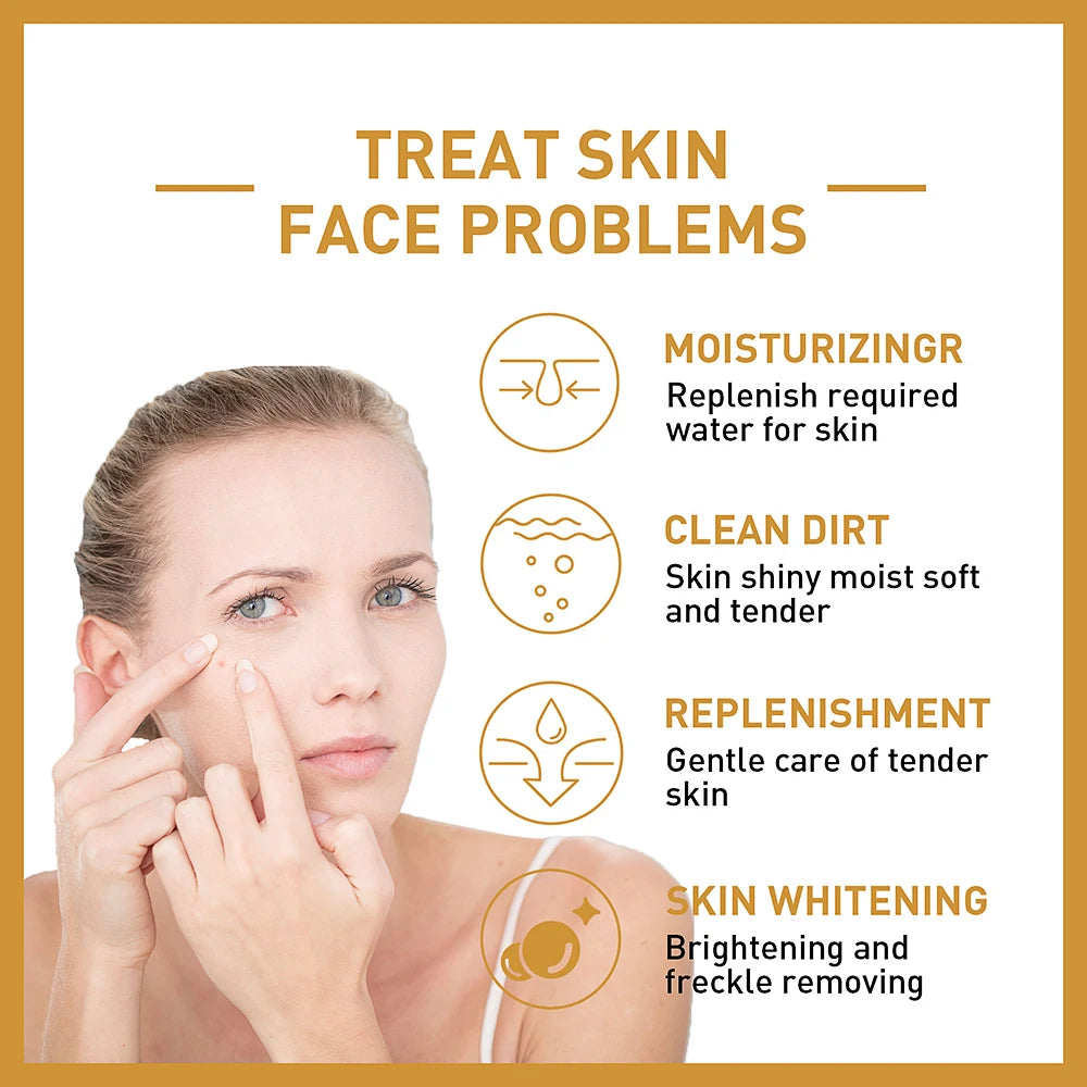 6 pcs Puree Facial Skin Care Set Moisturizing Brightening Anti-Wrinkle